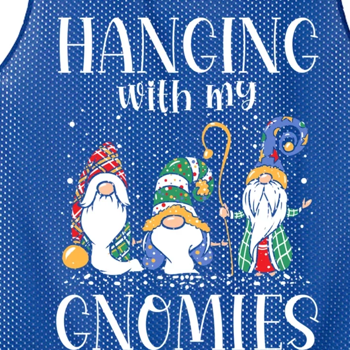 Hanging With My Gnomies Funny Gnome Friend Christmas Gift Mesh Reversible Basketball Jersey Tank