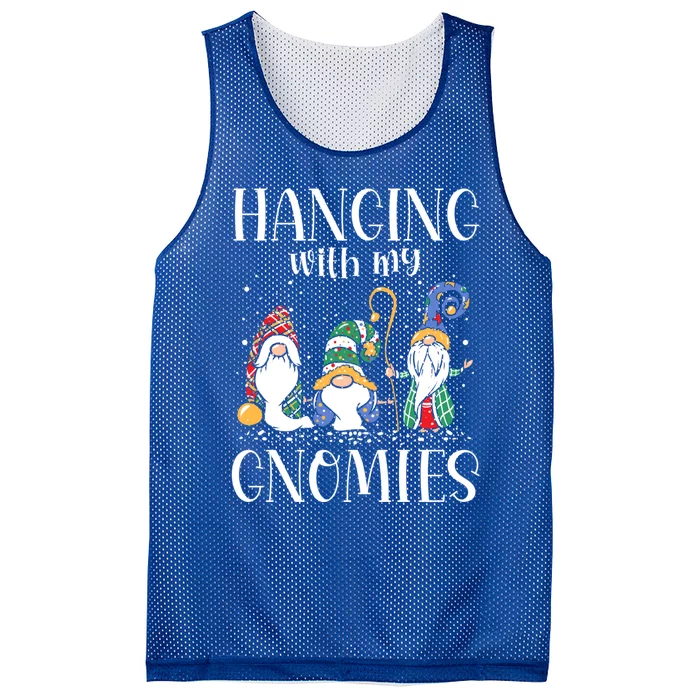 Hanging With My Gnomies Funny Gnome Friend Christmas Gift Mesh Reversible Basketball Jersey Tank