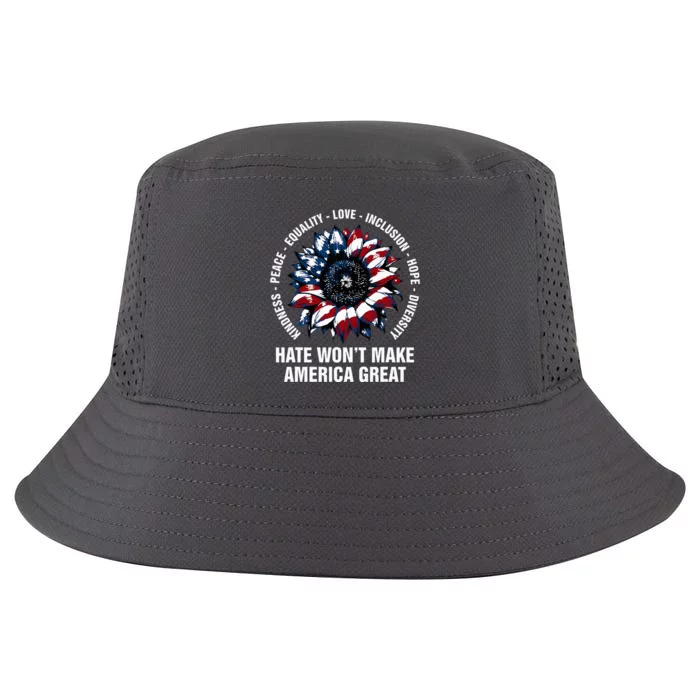 Hate WonT Make America Great Sunflower Kindness Peace Cool Comfort Performance Bucket Hat