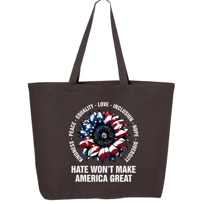 Hate WonT Make America Great Sunflower Kindness Peace 25L Jumbo Tote