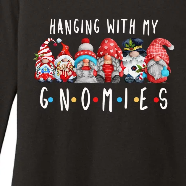 Hanging with My Gnomies Funny Gnome Family Christmas Womens CVC Long Sleeve Shirt