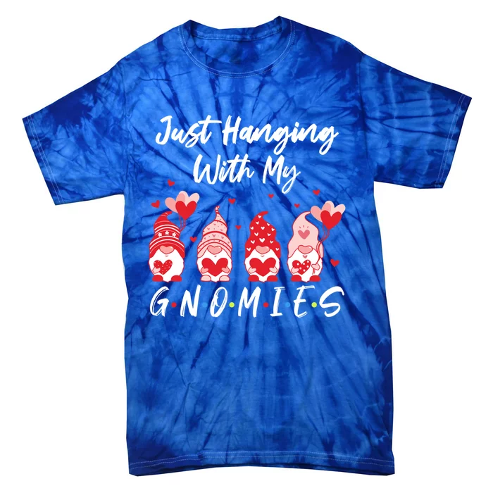 Hanging With My Gnomies Funny Gnome Christmas Gift Tie-Dye T-Shirt