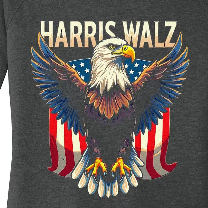 Harris Walz Majestic Eagle Women's Perfect Tri Tunic Long Sleeve Shirt