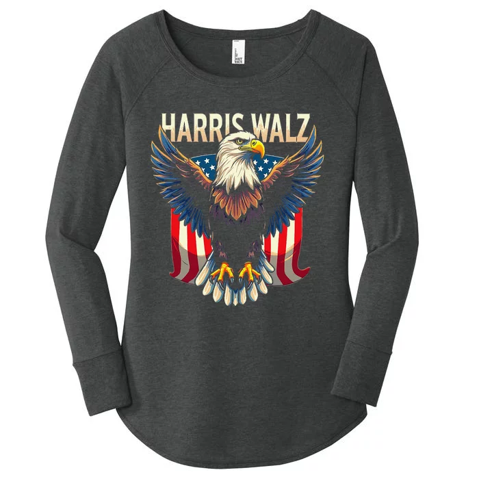 Harris Walz Majestic Eagle Women's Perfect Tri Tunic Long Sleeve Shirt