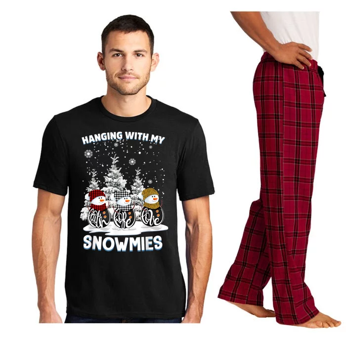 Hanging With My Snowmies Funny Snowman Ugly Christmas Family Pajama Set