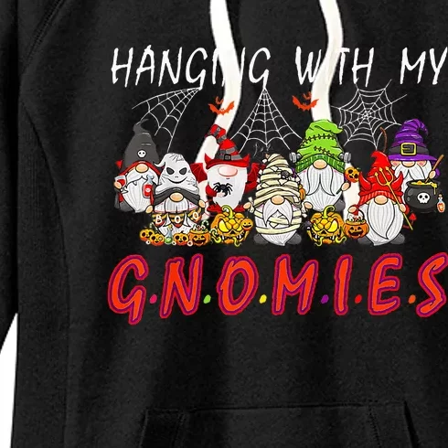 Hanging With My Gnomies Christmas Costume Halloween Gnomes Women's Fleece Hoodie