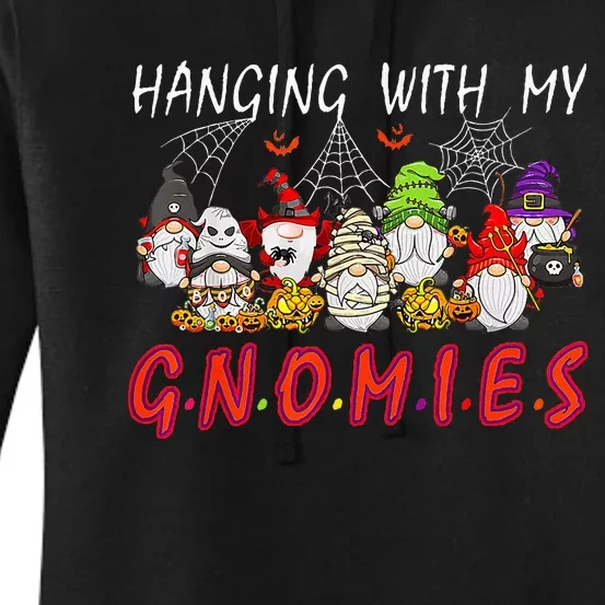 Hanging With My Gnomies Christmas Costume Halloween Gnomes Women's Pullover Hoodie