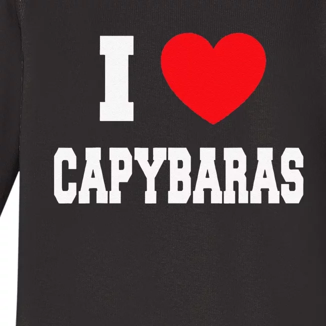 Home Where My Capybaras Gifts Capybaras Lovers Baby Long Sleeve Bodysuit