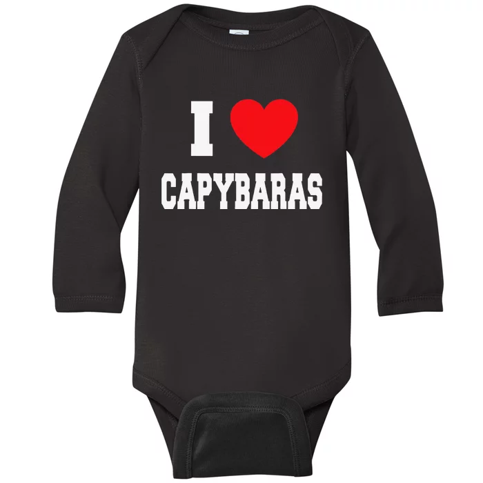 Home Where My Capybaras Gifts Capybaras Lovers Baby Long Sleeve Bodysuit