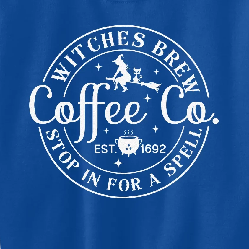 Halloween Witch Motif Witches Brew Coffee & Co Kids Sweatshirt