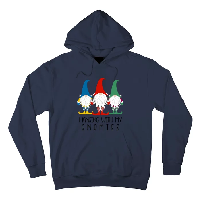 Hanging With My Gnomies Nordic Santa Gnome Funny Christmas Gift Hoodie