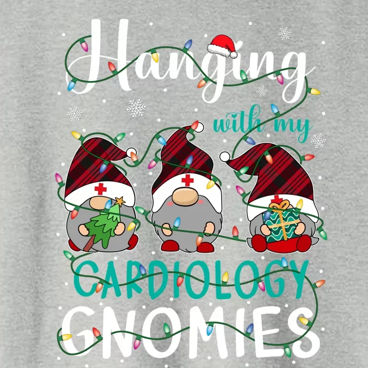 Hanging With My Cardiology Nurse Gnomies Xmas Nurse Gnomes Gift Women's Crop Top Tee