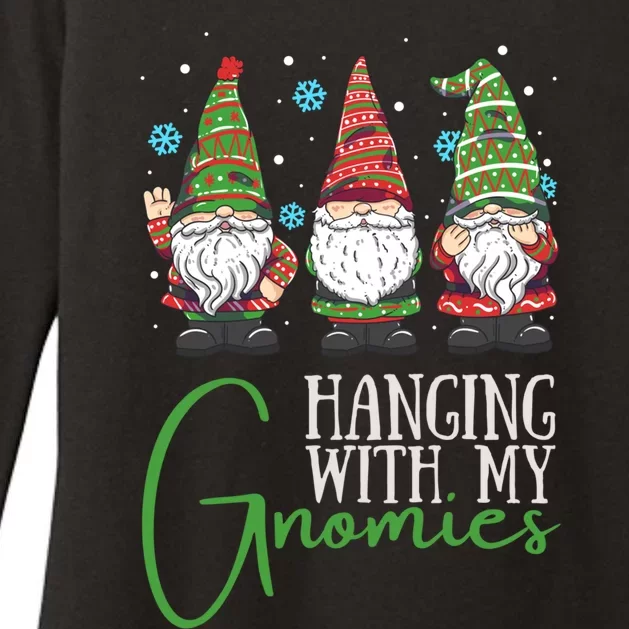 Hanging With My Gnomies Three Christmas Gnomes For Big Cool Gift Womens CVC Long Sleeve Shirt