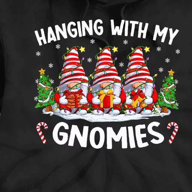 Hanging With My Gnomies Matching Family Christmas Pjs Gnome Tie Dye Hoodie