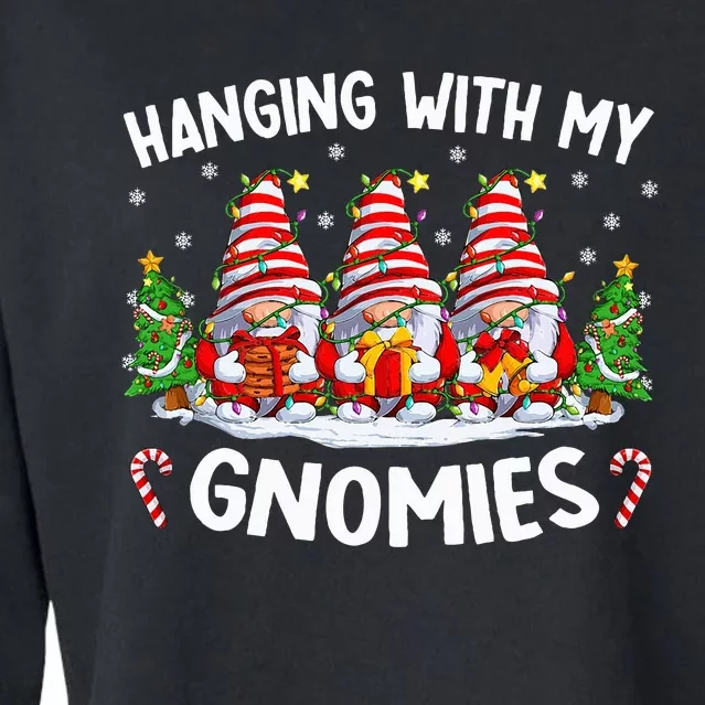 Hanging With My Gnomies Matching Family Christmas Pjs Gnome Cropped Pullover Crew