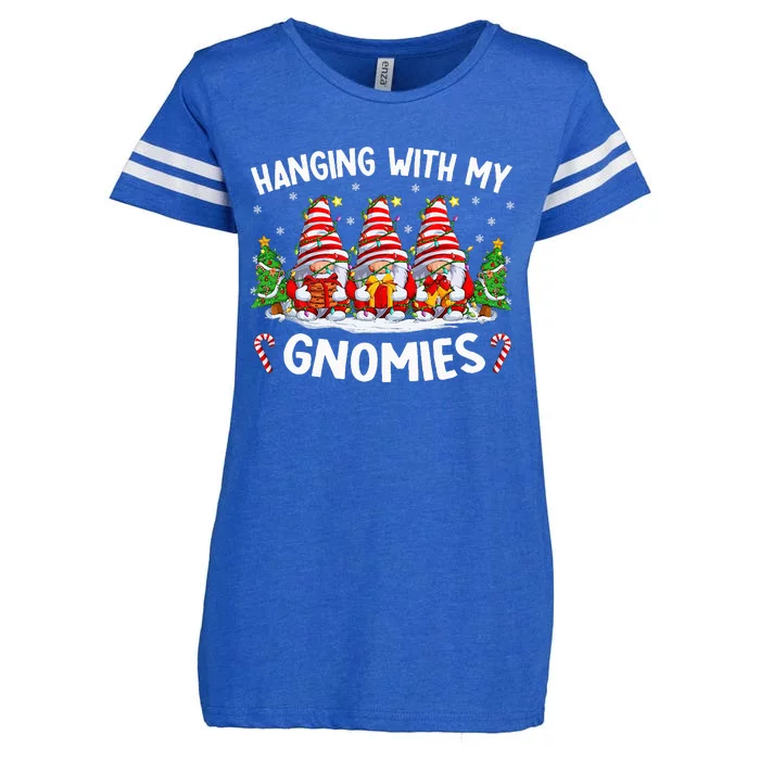 Hanging With My Gnomies Matching Family Christmas Pjs Gnome Enza Ladies Jersey Football T-Shirt