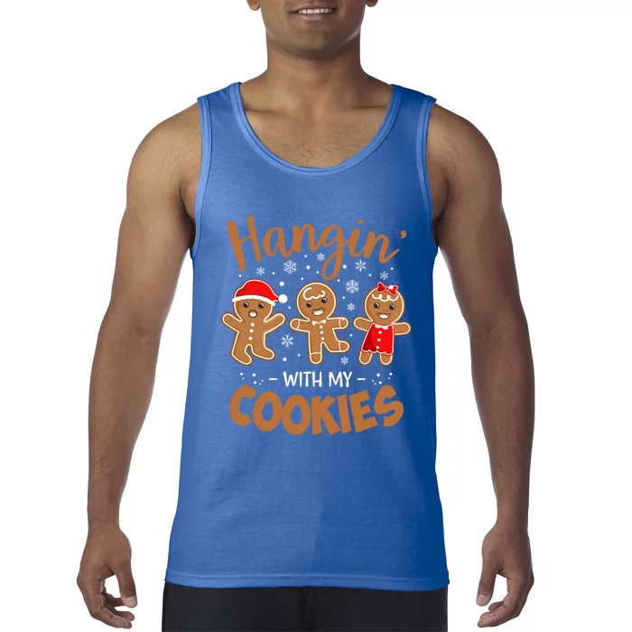 Hangin With My Cookies Gingerbread Christmas Teacher Gift Tank Top