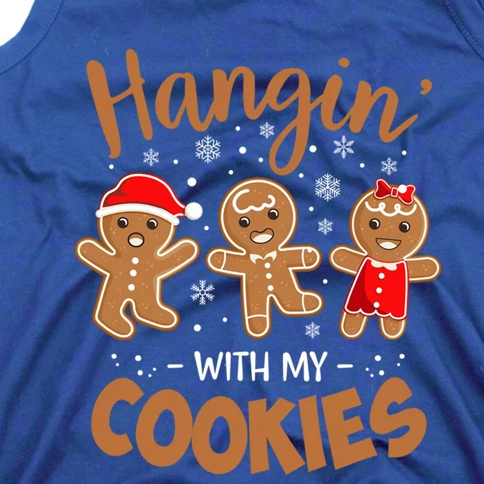 Hangin With My Cookies Gingerbread Christmas Teacher Gift Tank Top