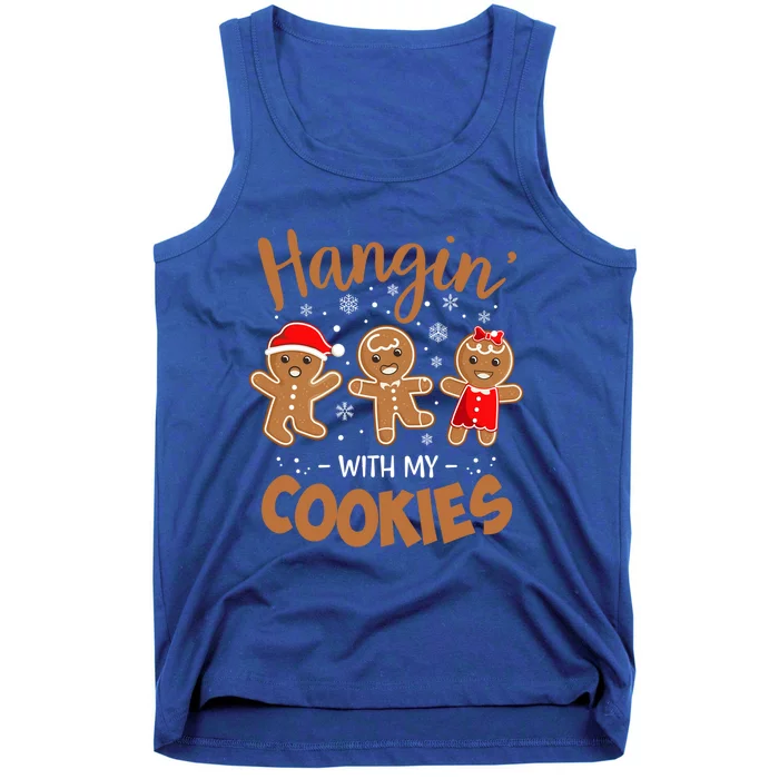 Hangin With My Cookies Gingerbread Christmas Teacher Gift Tank Top