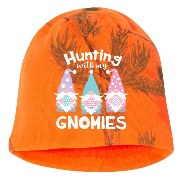 Hunting With My Gnomies Funny Easter Kati - Camo Knit Beanie