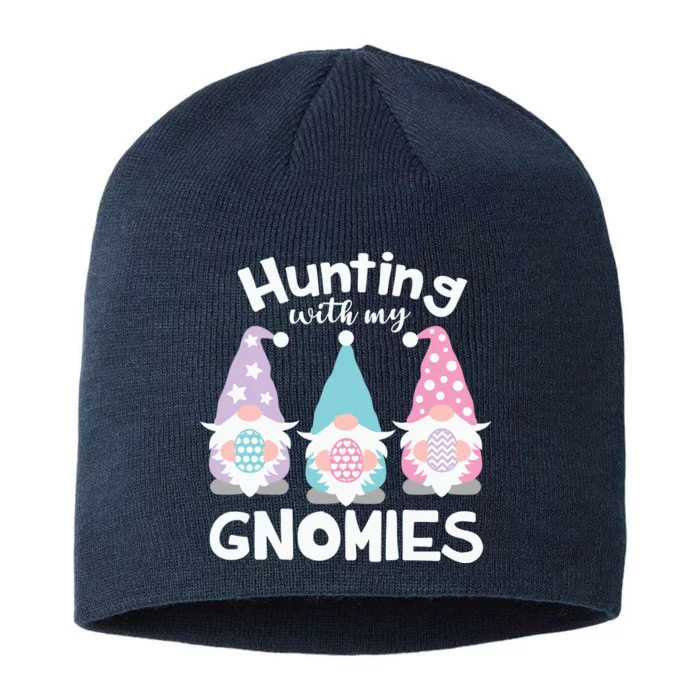 Hunting With My Gnomies Funny Easter 8 1/2in Sustainable Knit Beanie