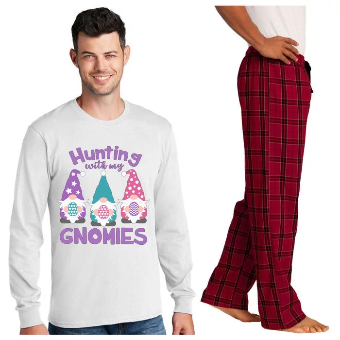 Hunting With My Gnomies Funny Easter Long Sleeve Pajama Set