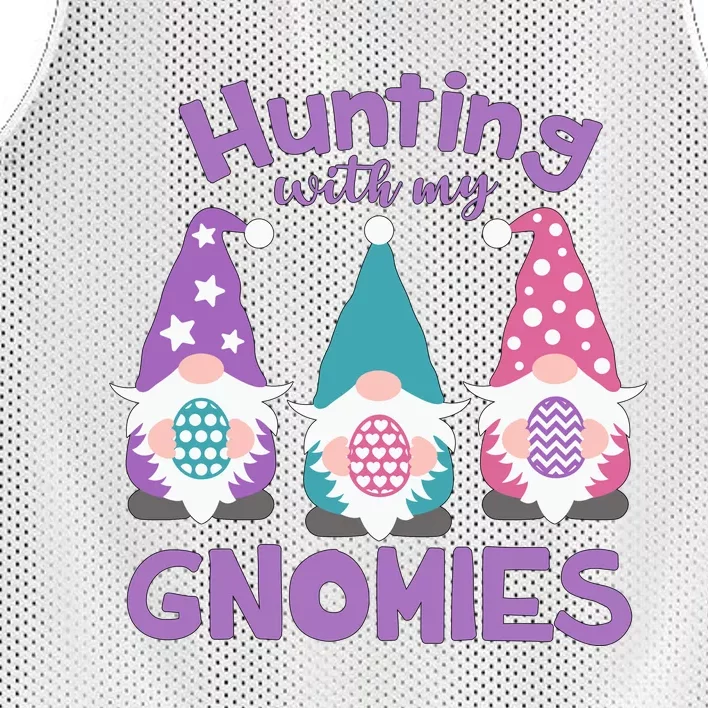 Hunting With My Gnomies Funny Easter Mesh Reversible Basketball Jersey Tank