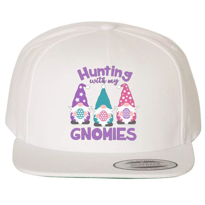 Hunting With My Gnomies Funny Easter Wool Snapback Cap