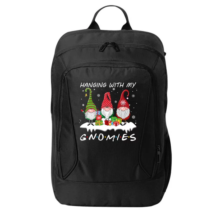 Hanging With My Gnomies Gnome Christmas Xmas Pajamas Pj Gift City Backpack