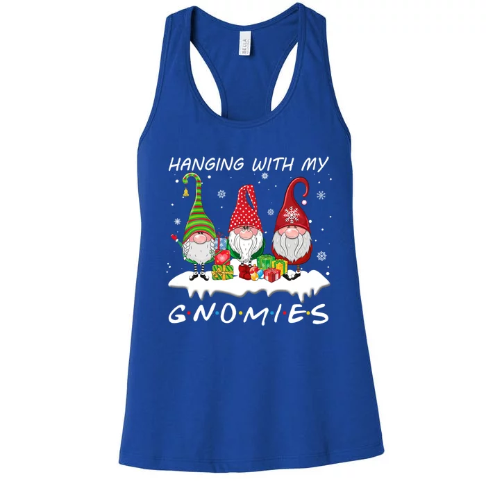 Hanging With My Gnomies Gnome Christmas Xmas Pajamas Pj Gift Women's Racerback Tank