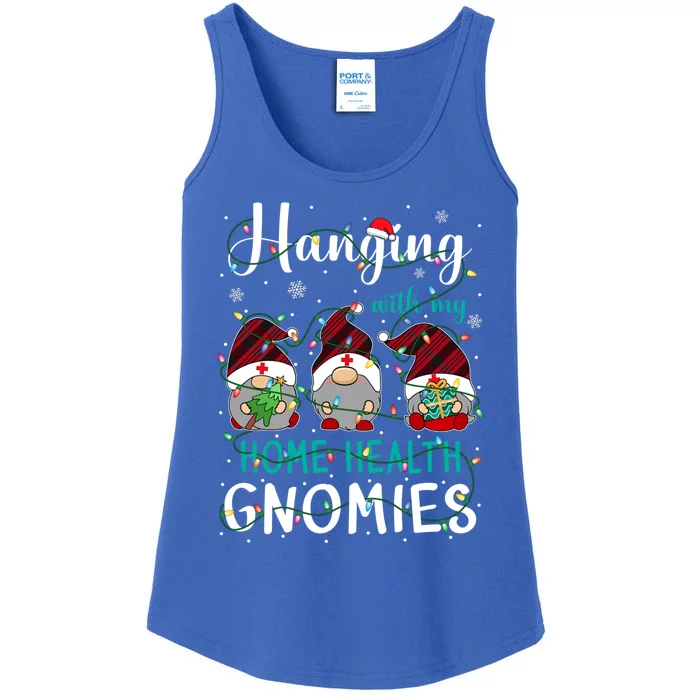 Hanging With My Home Health Nurse Gnomies Xmas Nurse Gnomes Gift Ladies Essential Tank