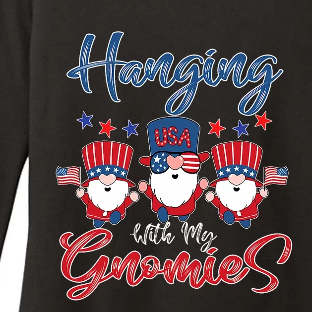 Hanging With My Gnomies Flag American 4th July Womens CVC Long Sleeve Shirt