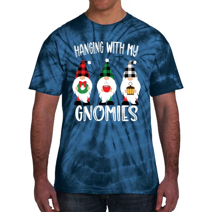 Hanging With My Gnomies, Merry Christmas Gnomes Garden Gnome Tie-Dye T-Shirt