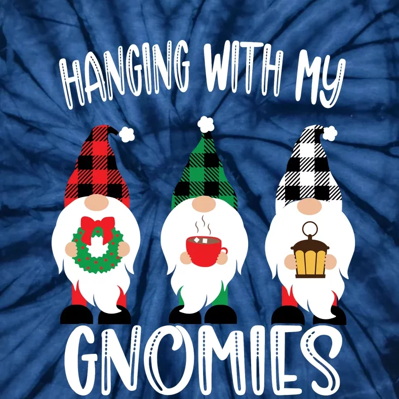 Hanging With My Gnomies, Merry Christmas Gnomes Garden Gnome Tie-Dye T-Shirt