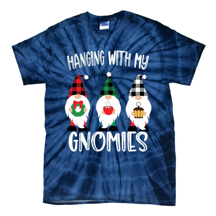 Hanging With My Gnomies, Merry Christmas Gnomes Garden Gnome Tie-Dye T-Shirt