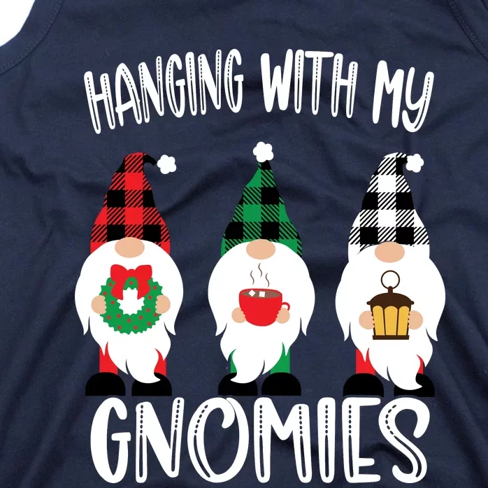 Hanging With My Gnomies, Merry Christmas Gnomes Garden Gnome Tank Top