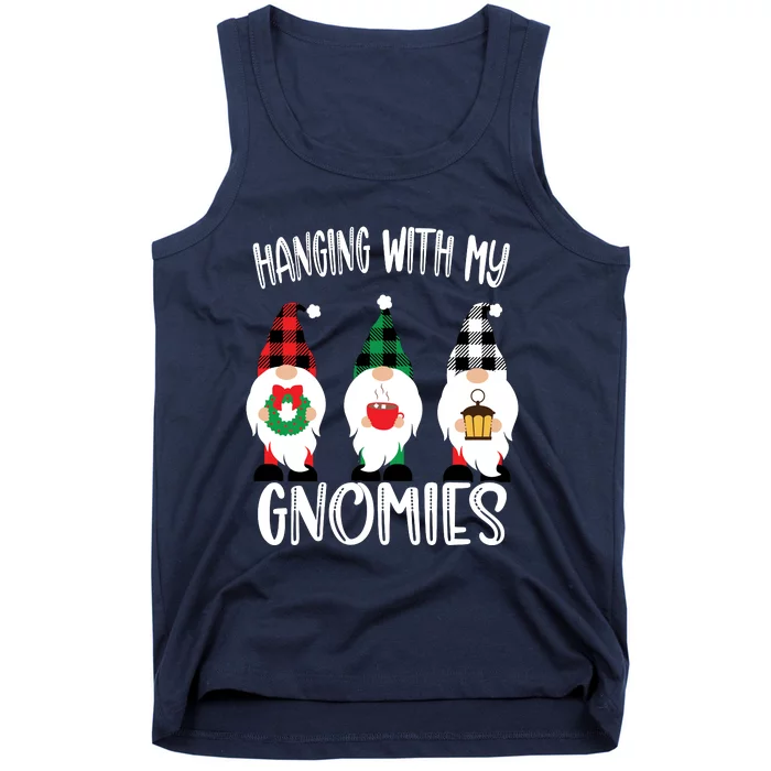 Hanging With My Gnomies, Merry Christmas Gnomes Garden Gnome Tank Top