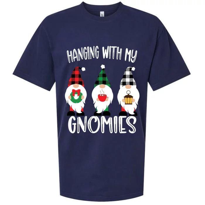 Hanging With My Gnomies, Merry Christmas Gnomes Garden Gnome Sueded Cloud Jersey T-Shirt