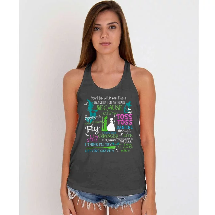 Halloween Wicked Musical Women's Knotted Racerback Tank