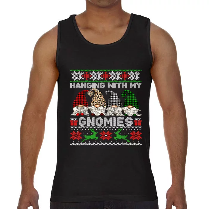 Hanging With My Gnomies Xmas Cute Gnomes Ugly Sweater Comfort Colors® Tank Top