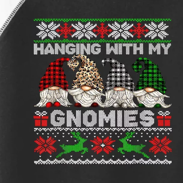 Hanging With My Gnomies Xmas Cute Gnomes Ugly Sweater Toddler Fine Jersey T-Shirt