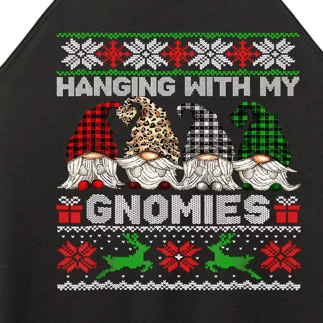 Hanging With My Gnomies Xmas Cute Gnomes Ugly Sweater Women’s Perfect Tri Rocker Tank