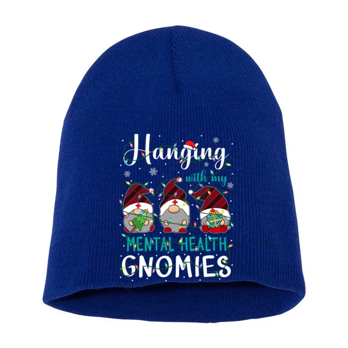 Hanging With My Tal Health Nurse Gnomies Nurse Gnomes Gift Short Acrylic Beanie