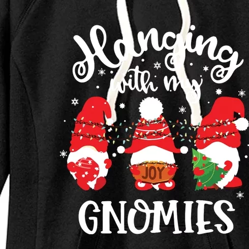 Hanging With My Gnomies Funny Gnome Friend Christmas Women's Fleece Hoodie