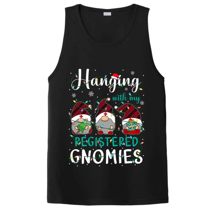 Hanging With My Registered Nurse Gnomies Xmas Nurse Gnomes Cute Gift Performance Tank