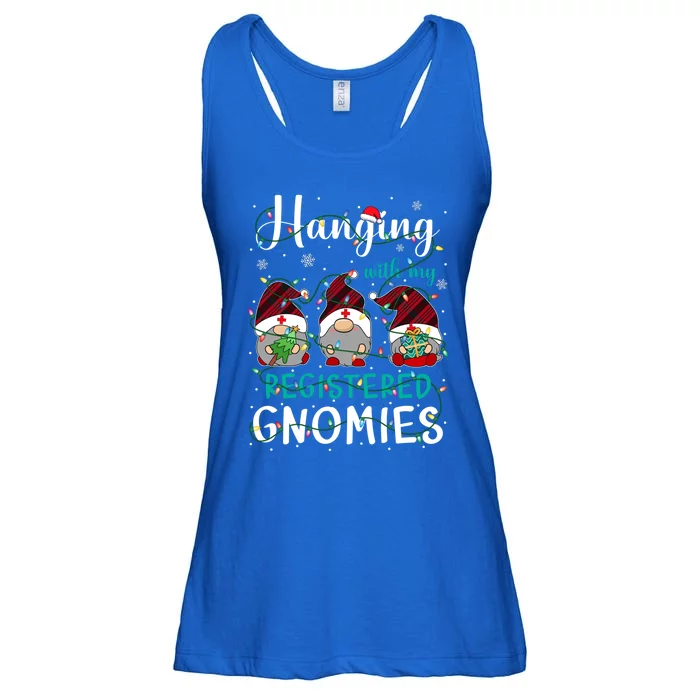 Hanging With My Registered Nurse Gnomies Xmas Nurse Gnomes Cute Gift Ladies Essential Flowy Tank