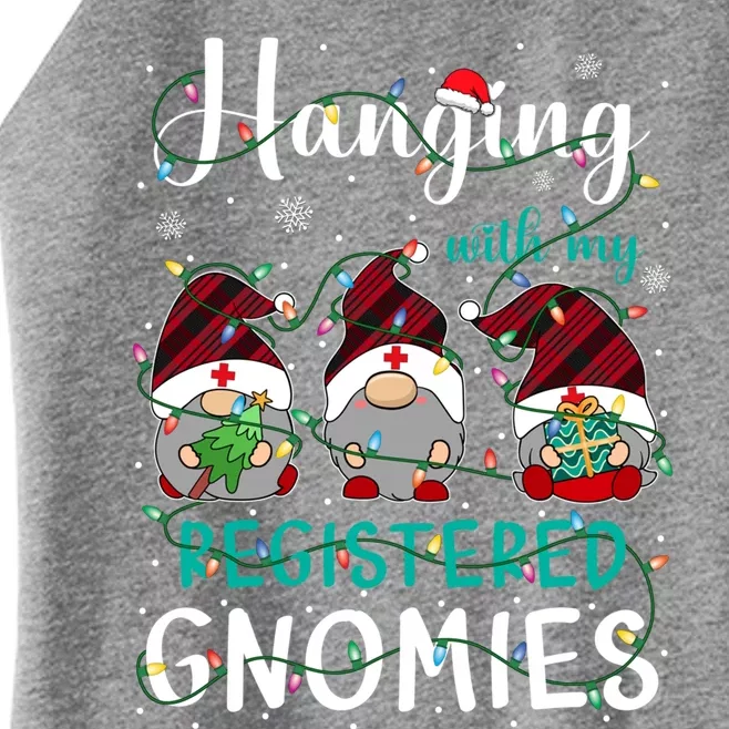 Hanging With My Registered Nurse Gnomies Xmas Nurse Gnomes Cute Gift Women’s Perfect Tri Rocker Tank