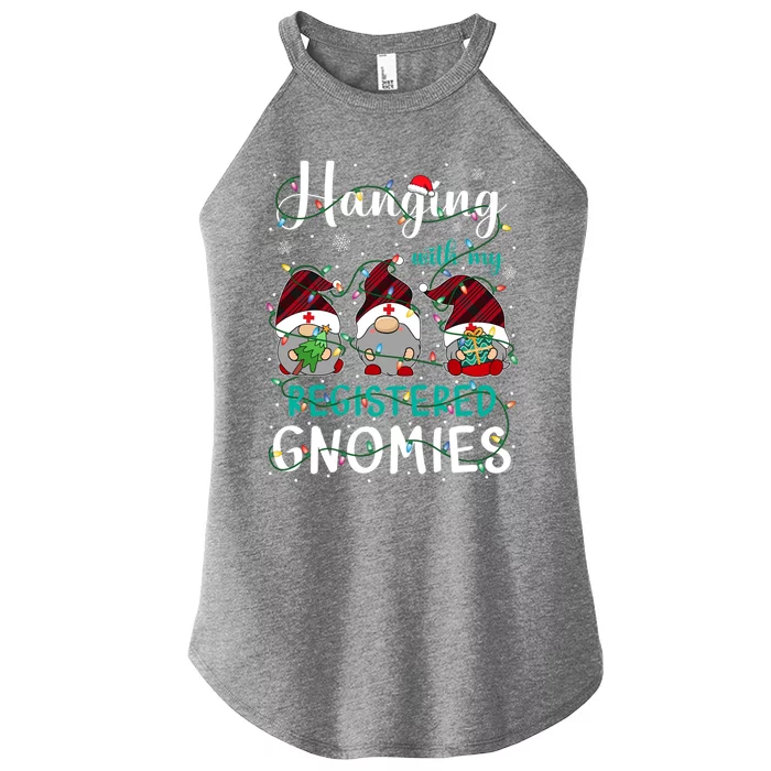 Hanging With My Registered Nurse Gnomies Xmas Nurse Gnomes Cute Gift Women’s Perfect Tri Rocker Tank