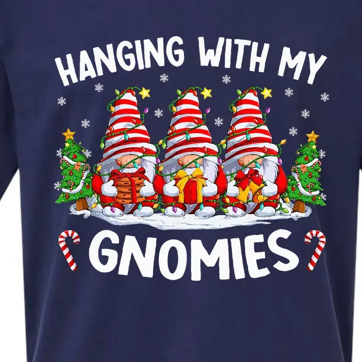 Hanging With My Gnomies Matching Family Christmas Pjs Gnome Sueded Cloud Jersey T-Shirt