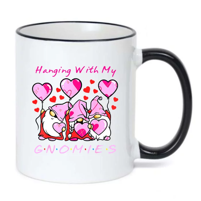 Hanging With My Gnomies Funny Gnome Friend Valentines Day Black Color Changing Mug